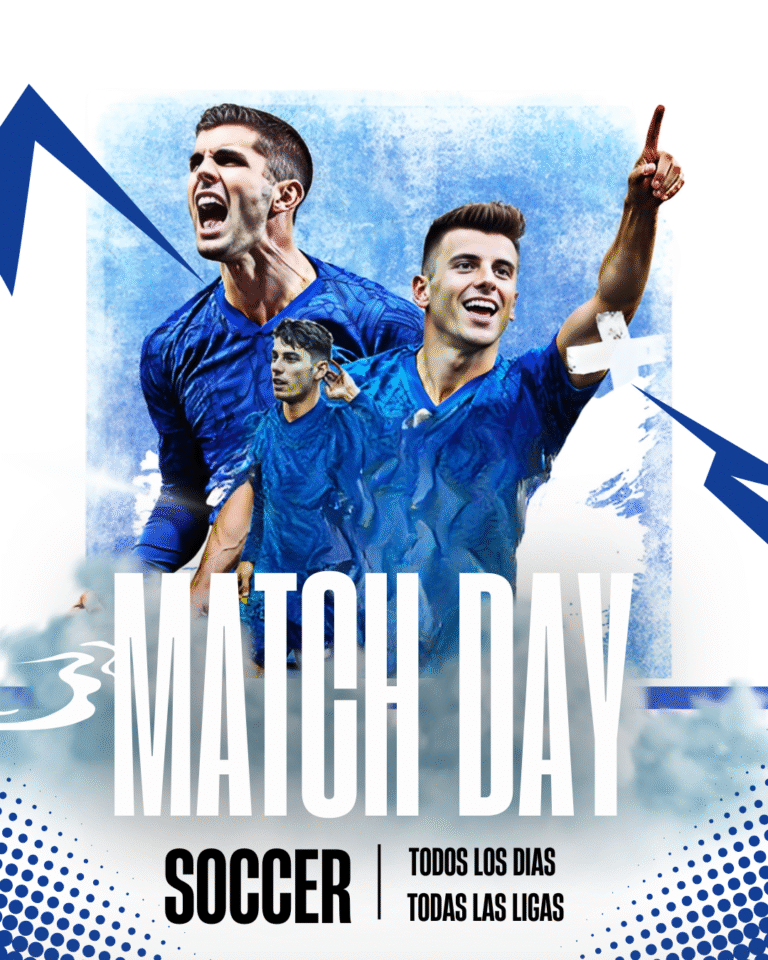 White And Blue Modern Greyscale Soccer Match Up Sports Instagram Post 1 768x960